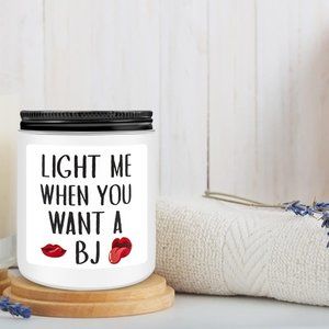 Birthday Gifts for Men, Light Me When You Want A BJ Candle - Funny Gifts Friends